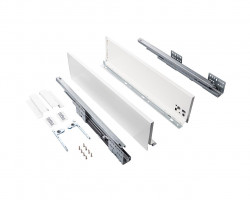 Комплект ящика Firmax Smartline, длина 450 мм, высота 135 мм, с доводчиком, белый, FRM0745.007/135